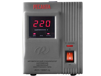 Стабилизатор АСН-1 500/1-Ц Ресанта  – купить стабилизаторы трехфазные, однофазные, трансформаторы оптом и в розницу  Стабилизатор АСН-1 500/1-Ц Ресанта во Владивостоке