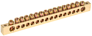 Шина PEN "земля-ноль" 8х12мм 16/2 (16групп/креп по краям)IEK во Владивостоке