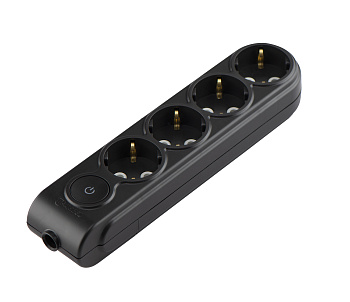 Колодка 4 места 16А 3,5кВт выключатель с з/к черная MAKEL во Владивостоке