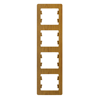 Рамка четырехместная вертикальная Glossa SE дуб во Владивостоке