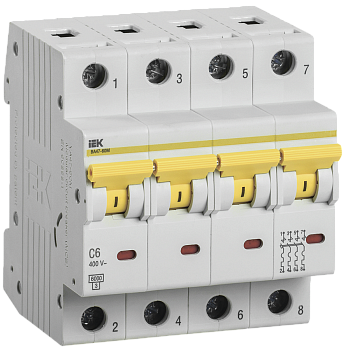 Автоматический выключатель ВА47-60M 4Р 6А 6кА х-ка С IEK во Владивостоке