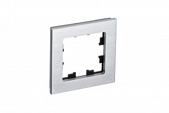 Рамка одинарная AtlasDesign Nature SE металл серебро во Владивостоке