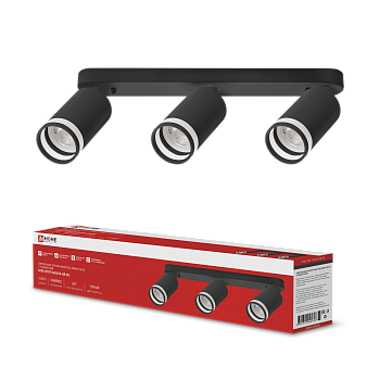 Светильник потолочный НПБ СПОТ-3xGU10-AR-BL под лампу GU10 350х55x135мм линейный черный IN HOME во Владивостоке