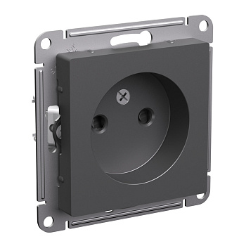 Розетка одинарная AtlasDesign SE без з/к со шторками базальт во Владивостоке