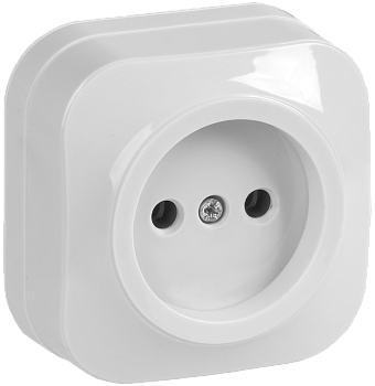 Розетка 1ая без з/к НАКЛАДНАЯ 10А GLORY белая РС20-2-ХБ IEK во Владивостоке