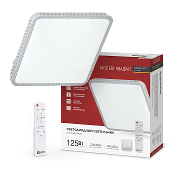 Светильник светодиодный COMFORT MYSTERY КВАДРАТ 125Вт 230В 3000-6500K 10000Лм 550x80мм с пультом ДУ IN HOME во Владивостоке