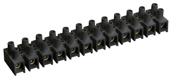 Зажим винтовой IEK ЗВИ-20 н/г 4-10мм2 12пар черные  – купить распределительные коробки, крепеж, изоляцию оптом и в розницу  Зажим винтовой IEK ЗВИ-20 н/г 4-10мм2 12пар черные во Владивостоке