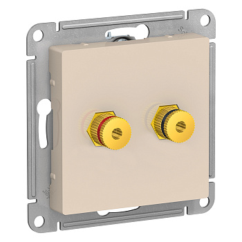 Аудиорозетка двойная AtlasDesign SE бежевый во Владивостоке