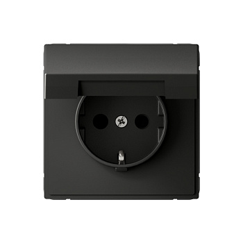 ARTGALLERY РОЗЕТКА с заземл. со шторк. с крышкой, 16А, IP20, механизм, БАЗАЛЬТ во Владивостоке