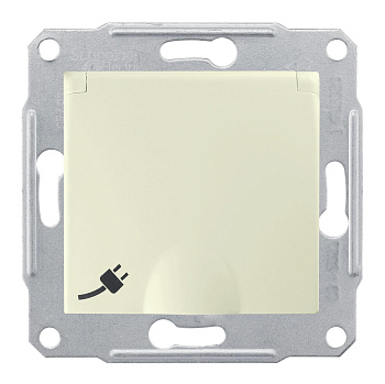 Розетка одинарная SEDNA Schneider Electric с крышкой со шторками с заземлением крем  – купить розетки, рамки, выключатели оптом и в розницу  Розетка одинарная SEDNA Schneider Electric с крышкой со шторками с заземлением крем во Владивостоке