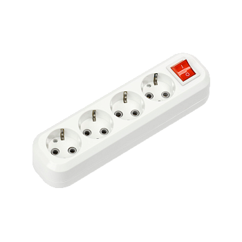 Колодка УЗВ-4-GRAND четырехместная с выключателем и заземлением 5240 IN HOME во Владивостоке