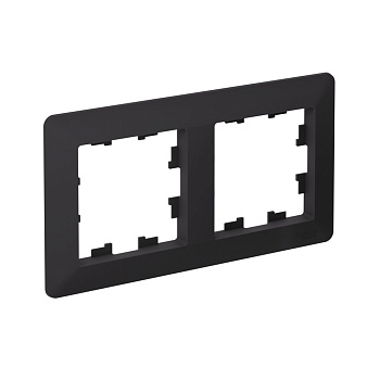 Рамка двойная AtlasDesign AIR SE КАРБОН/дымчатая черная во Владивостоке