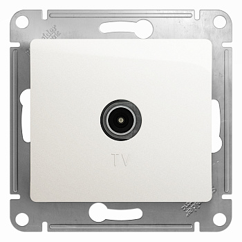 Розетка телевизионная проходная 4DB Glossa SE перламутр во Владивостоке