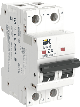 Автоматический выключательM06N-DC 2P 3А 6кА х-ка Z ARMAT IEK во Владивостоке