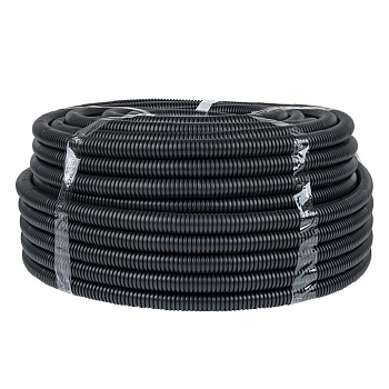 Труба гофрированная FRHF с зондом d25мм черная Plast EKF PROxima во Владивостоке