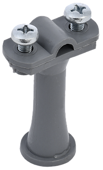 Держатель проводника круглого 6-10мм h=59мм пластик серый IEK  – купить насосы, мотокультиваторы, строительное оборудование оптом и в розницу  Держатель проводника круглого 6-10мм h=59мм пластик серый IEK во Владивостоке