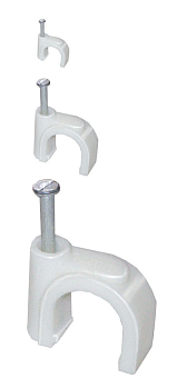 Скоба пластиковая круглая 12мм (100шт) IEK во Владивостоке