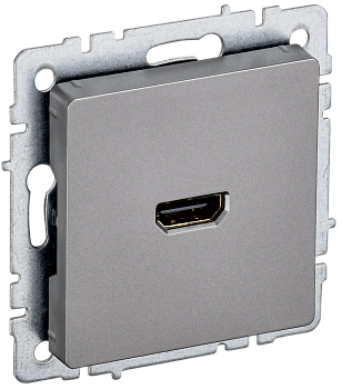 Розетка HDMI BRITE IEK сталь во Владивостоке