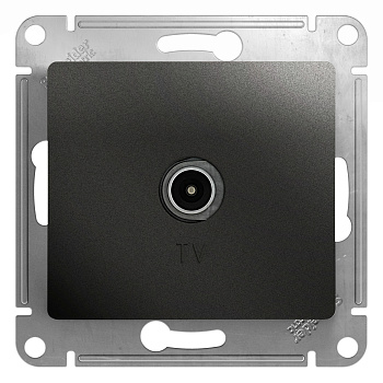 Розетка телевизионная проходная 4DB Glossa SE антрацит во Владивостоке