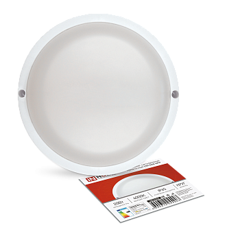 Светильник светодиодный герметичный СПП 2040-КРУГ 20Вт 4000К 1800Лм IP65 155мм IN HOME во Владивостоке