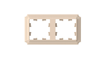 Рамка двойная AtlasDesign SE Antique песочная во Владивостоке