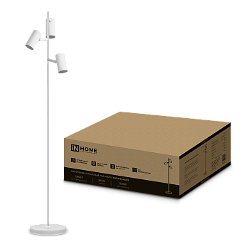 Светильник напольный под лампу ТНО 07-3хGU10-WW 230В белый плафон, белый корпус IN HOME  – купить кабель и провод оптом и в розницу  Светильник напольный под лампу ТНО 07-3хGU10-WW 230В белый плафон, белый корпус IN HOME во Владивостоке