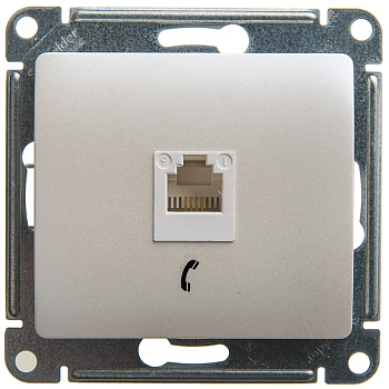 Розетка телефонная Glossa SE перламутр во Владивостоке