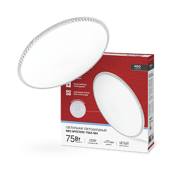 Светильник светодиодный NEO MYSTERY-7565-WH 75Вт 230В 6500K 6000Лм 375x58мм белый IN HOME во Владивостоке