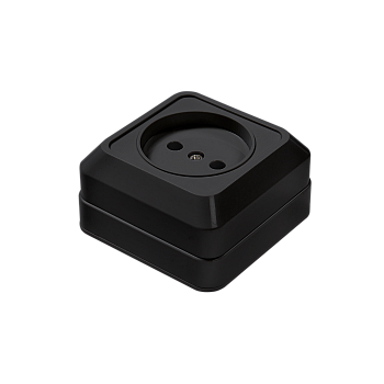 Розетка одинарная BOLLETO черная накладная 7022B IN HOME во Владивостоке