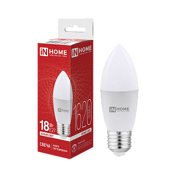 Лампа светодиодная LED-СВЕЧА-VC 18Вт 230В E27 4000K 1620Лм IN HOME во Владивостоке