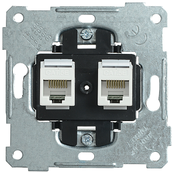 РК10-2-Б Розетка 2-ая компьютерная RJ45 Cat5e BOLERO IEK во Владивостоке