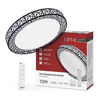 Светильник светодиодный COMFORT LOFT-B 125Вт 230В 3000-6500K 10000Лм 500x105мм с пультом ДУ IN HOME во Владивостоке