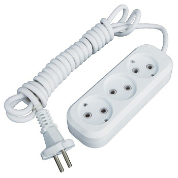 Удлинитель "Эксперт" 3 места 3 метра 10А/2,2кВт без заземления ПВС 2х0,75 EKF PROxima во Владивостоке