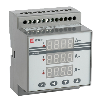 Амперметр AD-G33 цифровой на DIN трехфазный EKF PROxima во Владивостоке