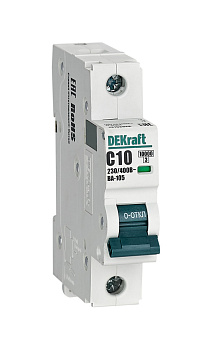 Автоматический выключатель DEKraft ВА-105 1P 10A 10кА х-ка C во Владивостоке